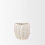 70987 - Velia Short Seashell Sculptural Cream Glazed Ceramic Vase