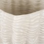 70987 - Velia Short Seashell Sculptural Cream Glazed Ceramic Vase
