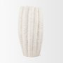 70988 - Velia Tall Seashell Sculptural Cream Glazed Ceramic Vase