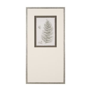 Fern Study II by Mercana Studio Hand Embelished Framed Art Print Matted under Glass