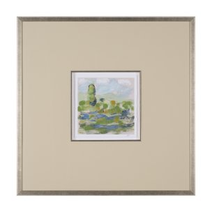 Vibrant View III by Mercana Studio a Hand Embelished Textured Framed Art Print Matted under Glass