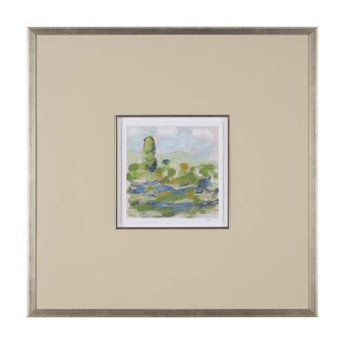 15430 - Vibrant View III by Mercana Studio a Hand Embelished Textured Framed Art Print Matted under Glass