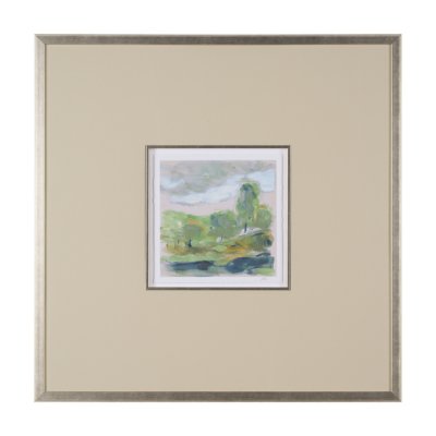 15431 - Vibrant View IV by Mercana Studio a Hand Embelished Textured Framed Art Print Matted under Glass