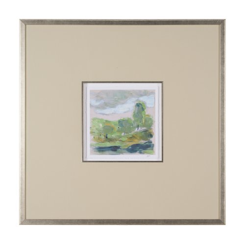 15431 - Vibrant View IV by Mercana Studio a Hand Embelished Textured Framed Art Print Matted under Glass