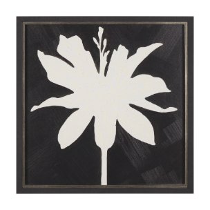Floral Silhouettes I by Liz Jardine a Hand Embelished Textured Framed Art Print