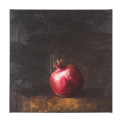 102632-L - Lonely Pomegranate by Mercana Studio a Hand Embellished Textured Canvas