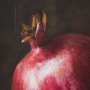 102632-L - Lonely Pomegranate by Mercana Studio a Hand Embellished Textured Canvas