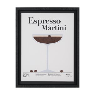 Espresso Martini by Mercana Studio a Hand Embelished Textured Framed Art Print Matted under Glass