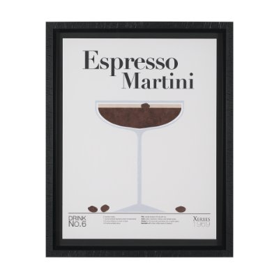 15434 - Espresso Martini by Mercana Studio a Hand Embelished Textured Framed Art Print Matted under Glass