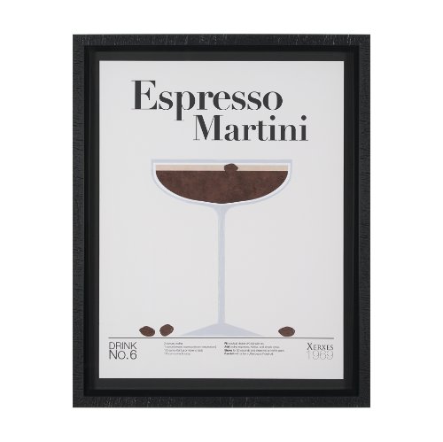 15434 - Espresso Martini by Mercana Studio a Hand Embelished Textured Framed Art Print Matted under Glass