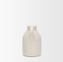 70991 - Tyrus Medium Textured Matte White w/ Speckling Ceramic Vase