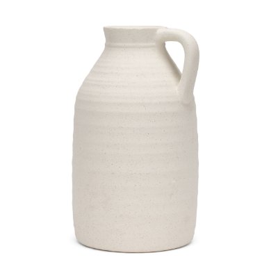 70992 - Tyrus Large Textured Matte White w/ Speckling Ceramic Vase