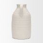 70992 - Tyrus Large Textured Matte White w/ Speckling Ceramic Vase