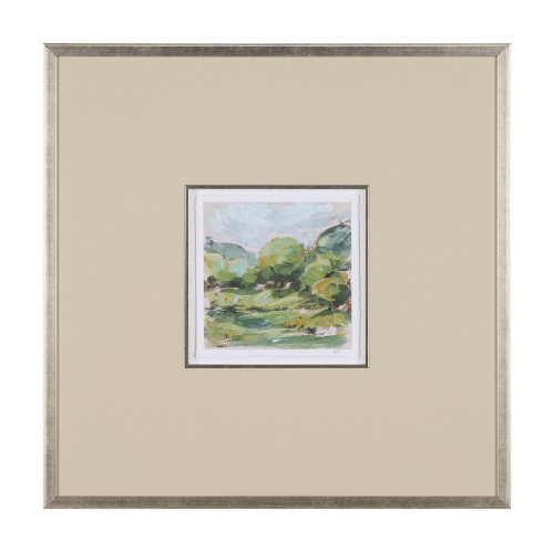 15428 - Vibrant View I by Mercana Studio a Hand Embelished Textured Framed Art Print Matted under Glass