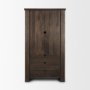71008 - Wallen Solid Dark Brown Wood Curio Cabinet