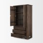 71008 - Wallen Solid Dark Brown Wood Curio Cabinet