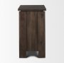 71009 - Wallen Solid Dark Brown Wood 3 Drawer Accent Cabinet