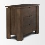 71009 - Wallen Solid Dark Brown Wood 3 Drawer Accent Cabinet