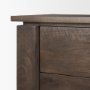 71009 - Wallen Solid Dark Brown Wood 3 Drawer Accent Cabinet