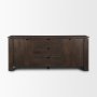 71010 - Wallen 2 Door Solid Dark Brown Wood w/ 3 Drawers Sideboard