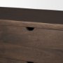 71010 - Wallen 2 Door Solid Dark Brown Wood w/ 3 Drawers Sideboard