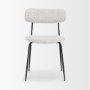71014 - Casey Matte Black Metal w/ Gray Fabric Dining Chair