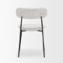 71014 - Casey Matte Black Metal w/ Gray Fabric Dining Chair