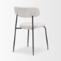 71014 - Casey Matte Black Metal w/ Gray Fabric Dining Chair