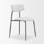 71014 - Casey Matte Black Metal w/ Gray Fabric Dining Chair
