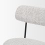 71014 - Casey Matte Black Metal w/ Gray Fabric Dining Chair