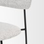 71014 - Casey Matte Black Metal w/ Gray Fabric Dining Chair