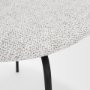 71014 - Casey Matte Black Metal w/ Gray Fabric Dining Chair