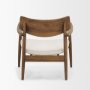 71015 - Haggen Medium Brown Oak Wood w/ Cream Fabric Accent Chair