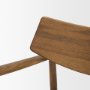 71015 - Haggen Medium Brown Oak Wood w/ Cream Fabric Accent Chair