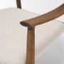 71015 - Haggen Medium Brown Oak Wood w/ Cream Fabric Accent Chair