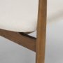 71015 - Haggen Medium Brown Oak Wood w/ Cream Fabric Accent Chair