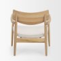 71016 - Haggen Light Brown Oak Wood w/ Cream Fabric Accent Chair