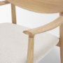 71016 - Haggen Light Brown Oak Wood w/ Cream Fabric Accent Chair
