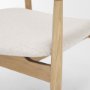 71016 - Haggen Light Brown Oak Wood w/ Cream Fabric Accent Chair