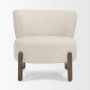 71017 - Vyra Dark Brown Wood w/ Cream Fabric Accent Chair