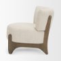 71017 - Vyra Dark Brown Wood w/ Cream Fabric Accent Chair