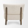 71017 - Vyra Dark Brown Wood w/ Cream Fabric Accent Chair