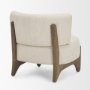 71017 - Vyra Dark Brown Wood w/ Cream Fabric Accent Chair