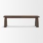 71019 - Wolcott Rectangular Dark Brown Solid Wood Bench