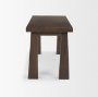 71019 - Wolcott Rectangular Dark Brown Solid Wood Bench
