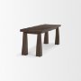 71019 - Wolcott Rectangular Dark Brown Solid Wood Bench