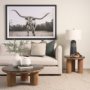 70889-AB - Tucson Natural Wood w/ Round Black Oak Top Side Table 