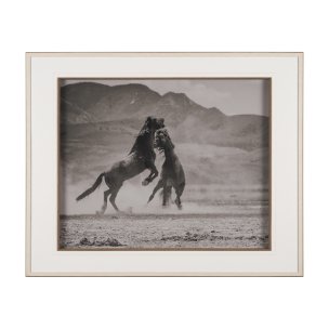 The Meeting by Nancy Crowell a Hand Embellished Framed Photo Art Print Matted under Glass
