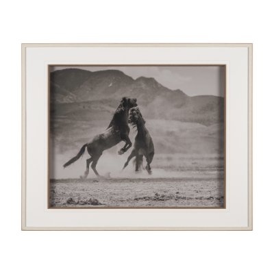 15442 - The Meeting by Nancy Crowell a Hand Embellished Framed Photo Art Print Matted under Glass