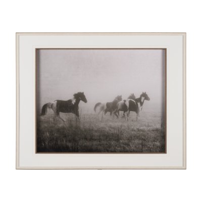 15460 - Painted Horses on the Run by Debra Van Swearingen a Hand Embellished Framed Photo Art Print Matted u